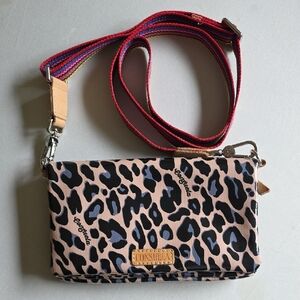 Consuela Tan Black And Grey Crossbody Bag with Adjustable Strap